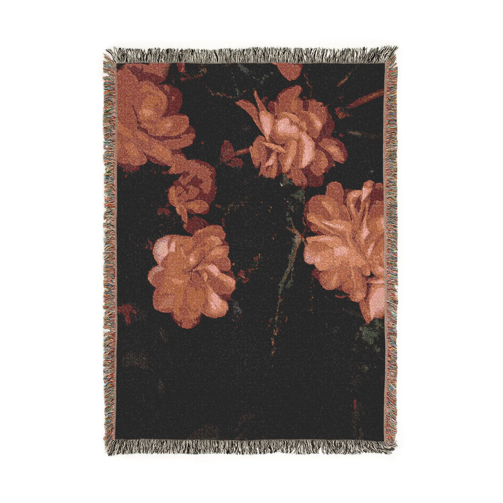 Vintage Floral Woven Blanket