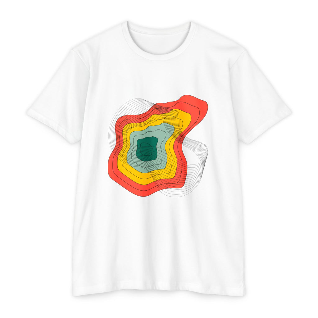 Abstract Topographic Lines T-Shirt