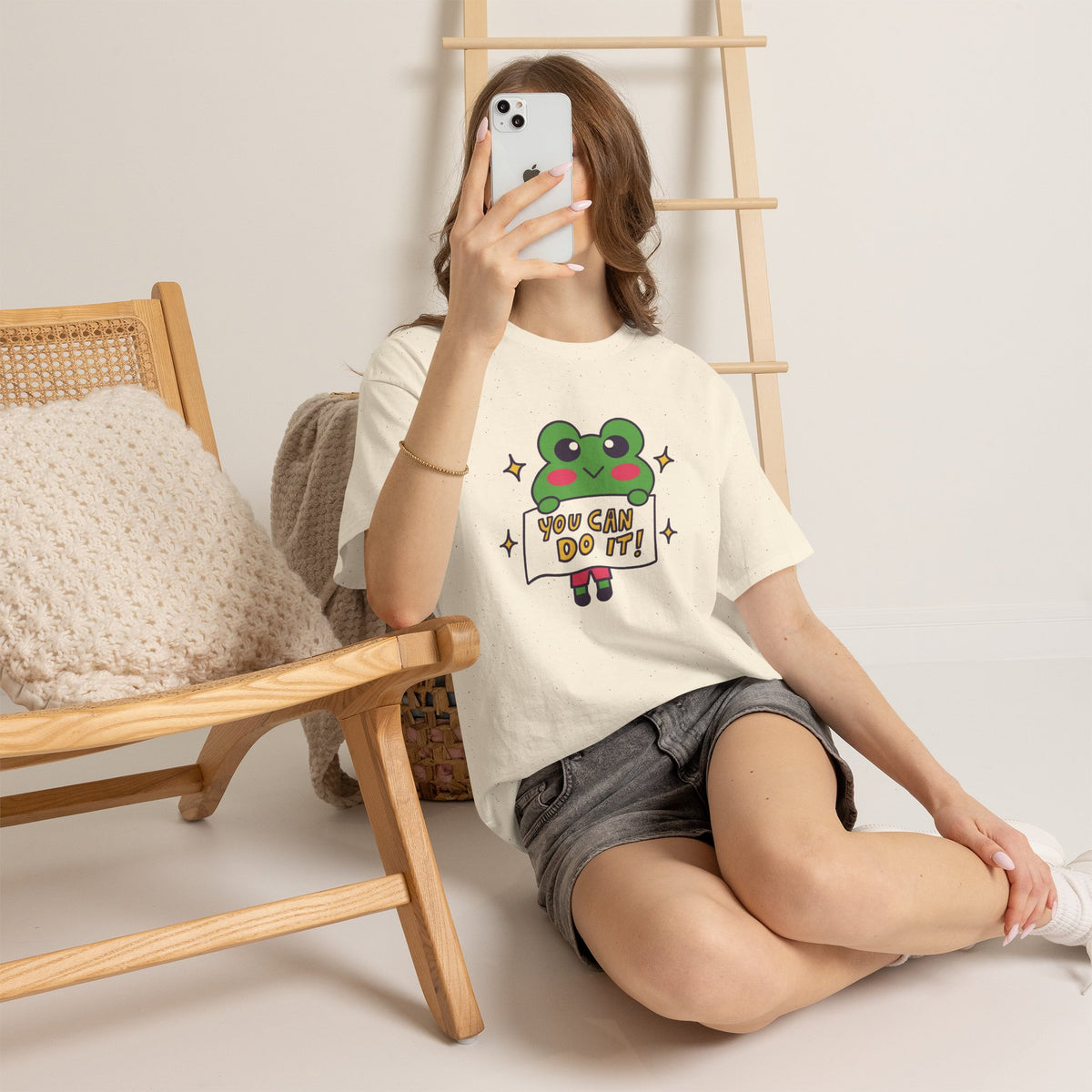 Cute Frog "You Can Do It!" Tee