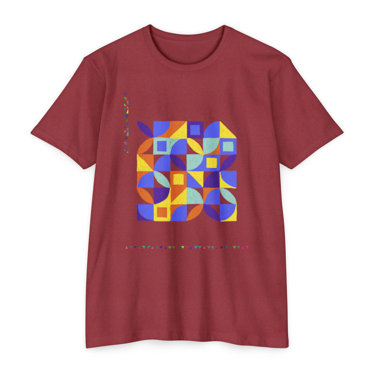Retro Geometric Mosaic T-Shirt