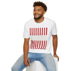 Minimalist Red Barcode T-Shirt