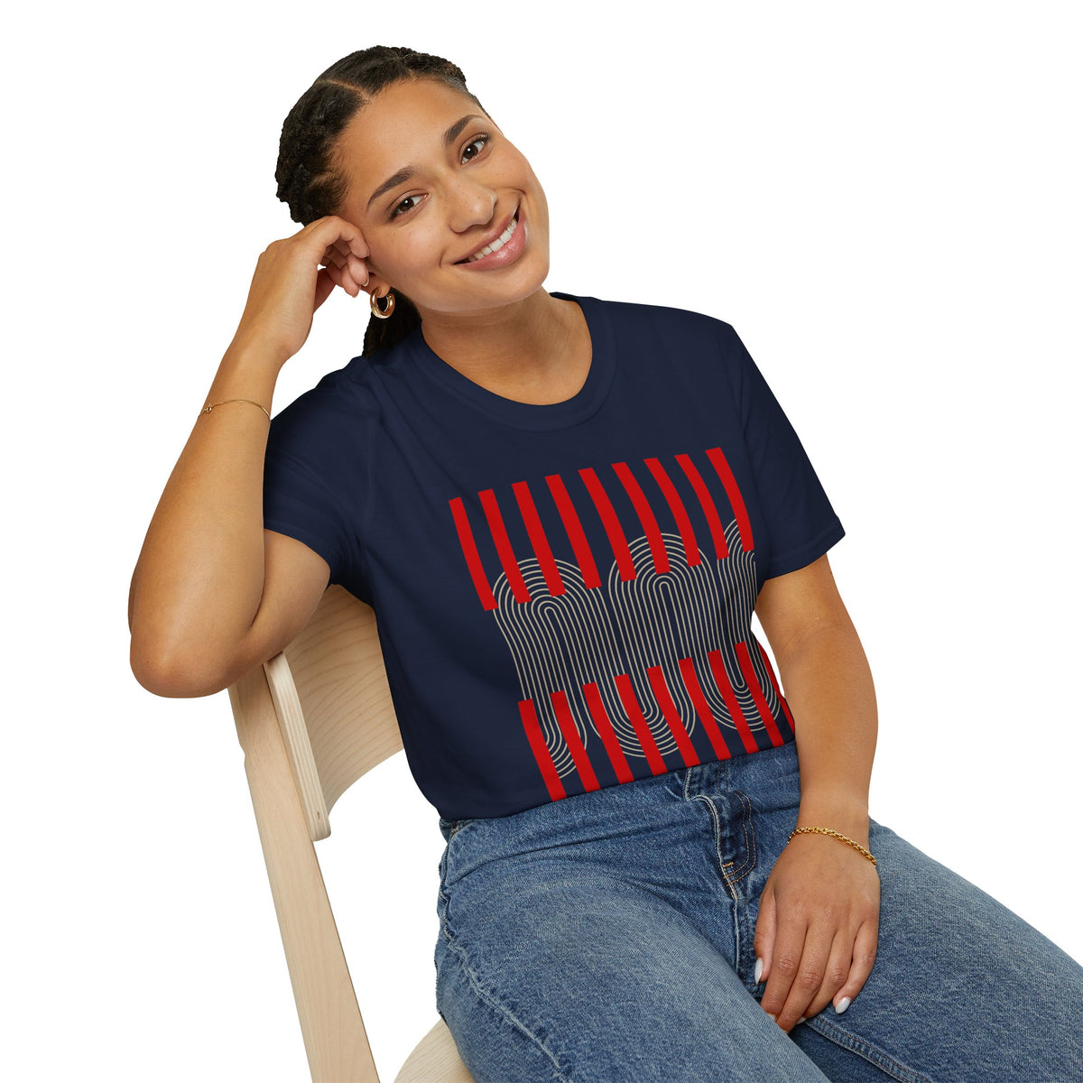 Minimalist Red Barcode T-Shirt