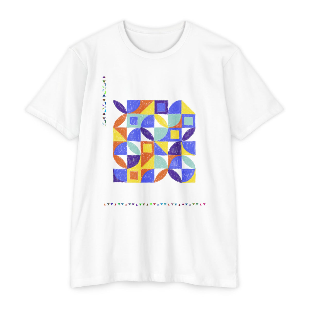 Retro Geometric Mosaic T-Shirt