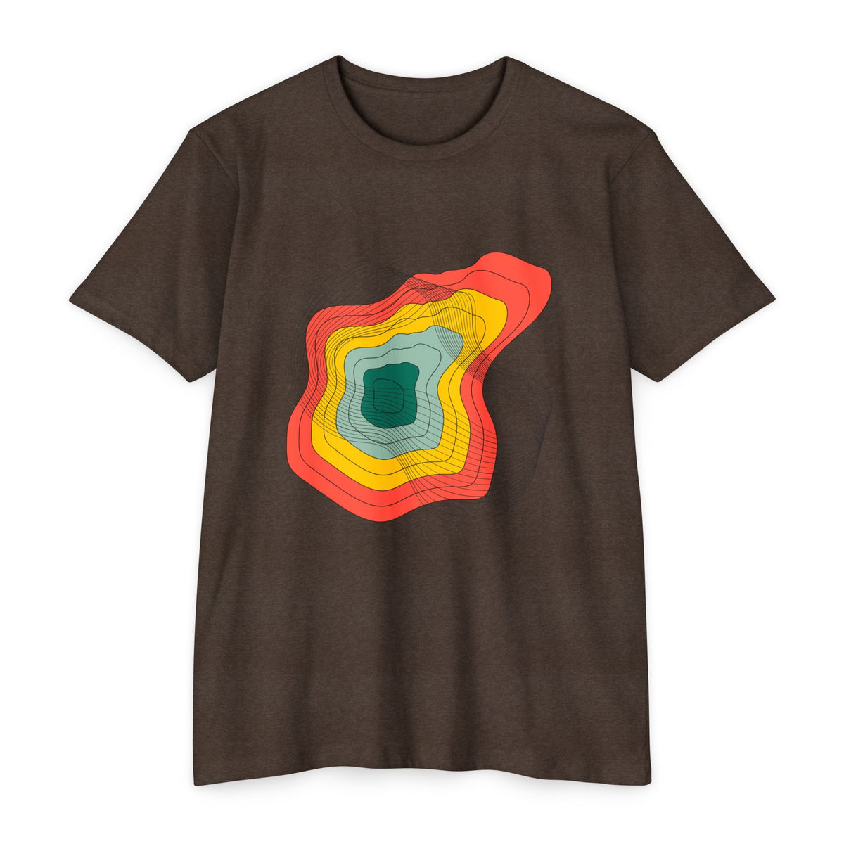 Abstract Topographic Lines T-Shirt