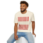 Minimalist Red Barcode T-Shirt