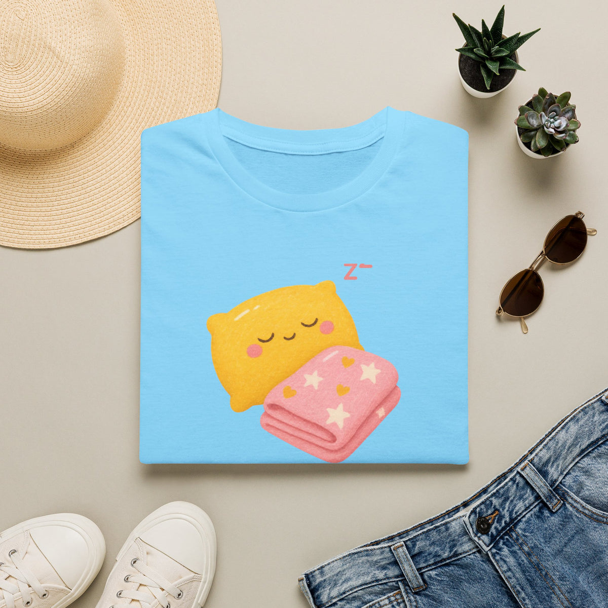 Kawaii Sleeping Pillow T-Shirt