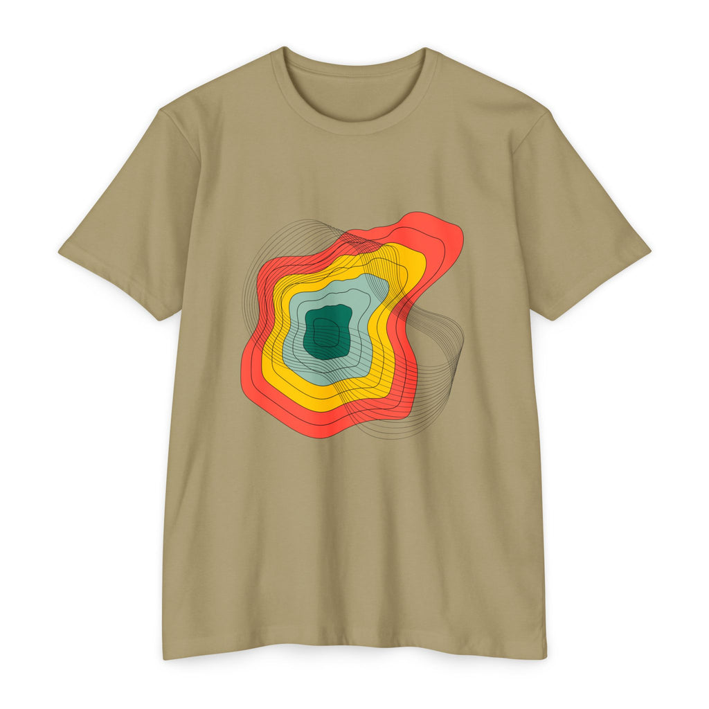 Abstract Topographic Lines T-Shirt