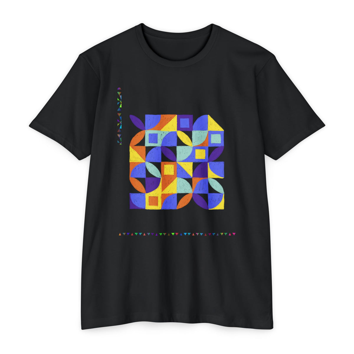Retro Geometric Mosaic T-Shirt