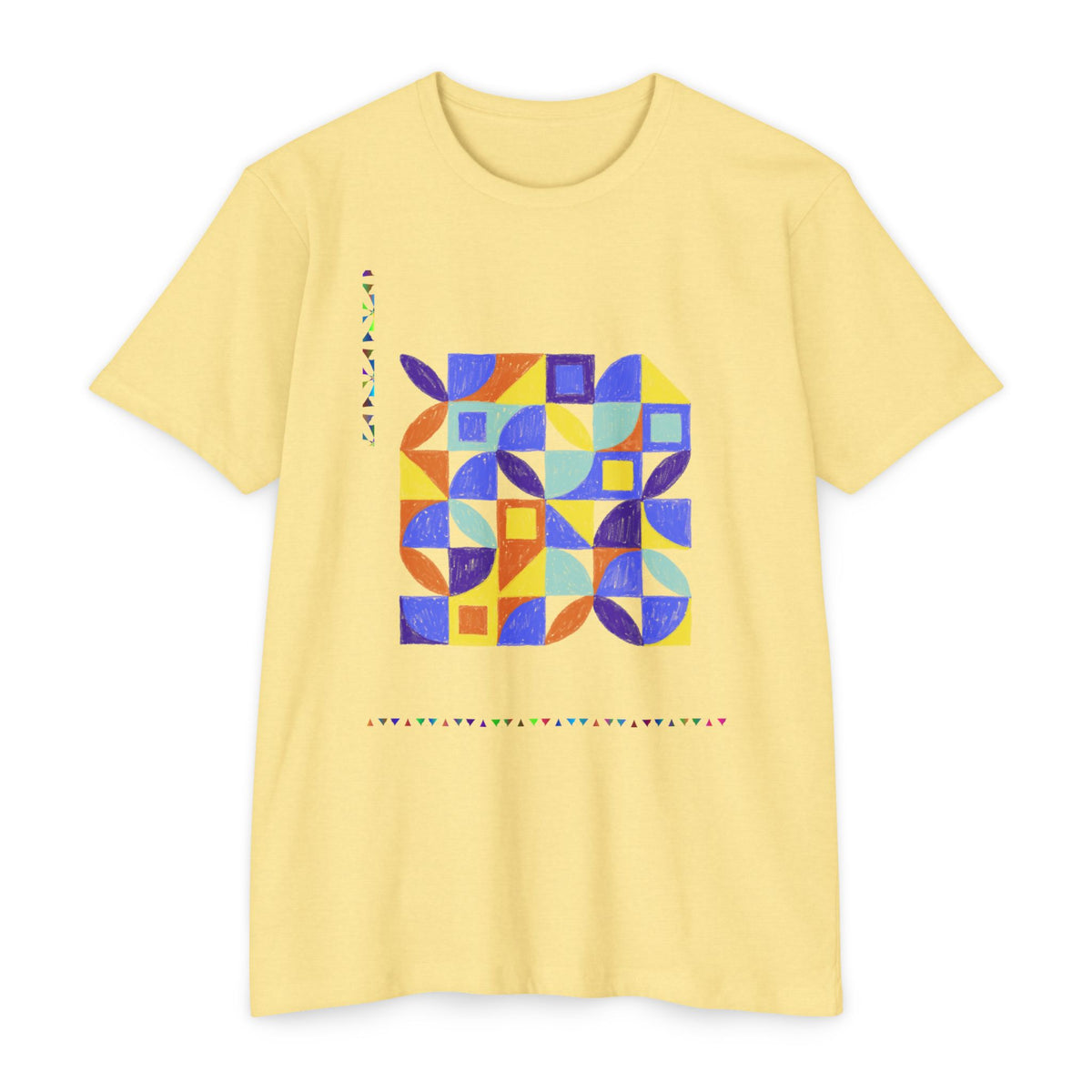 Retro Geometric Mosaic T-Shirt