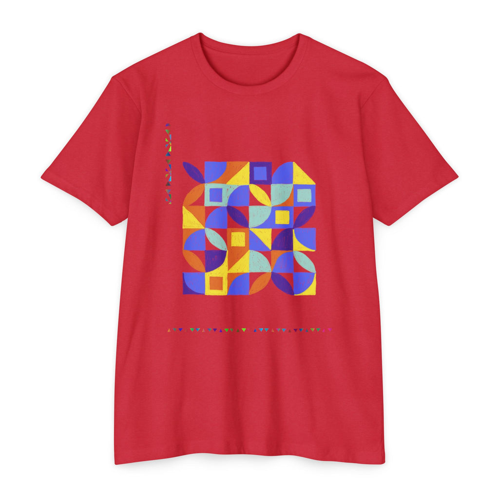 Retro Geometric Mosaic T-Shirt