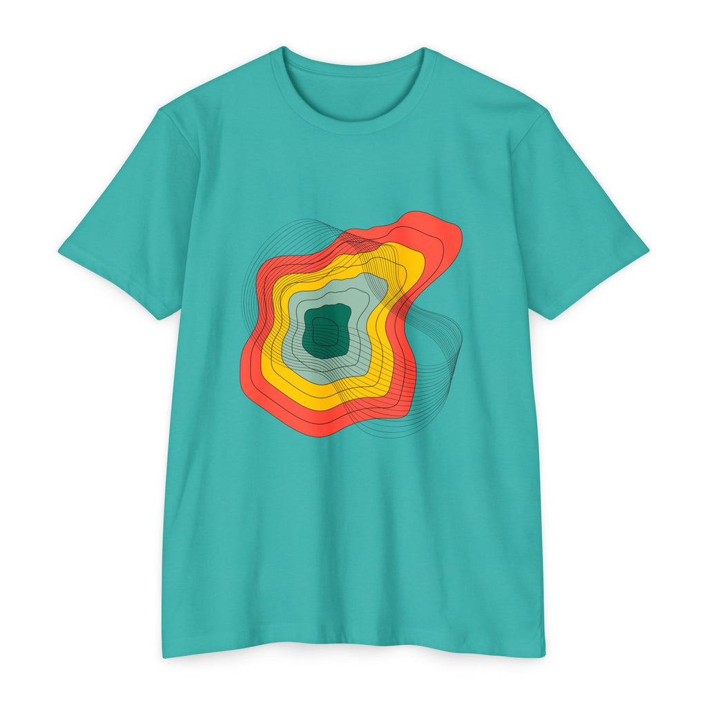 Abstract Topographic Lines T-Shirt