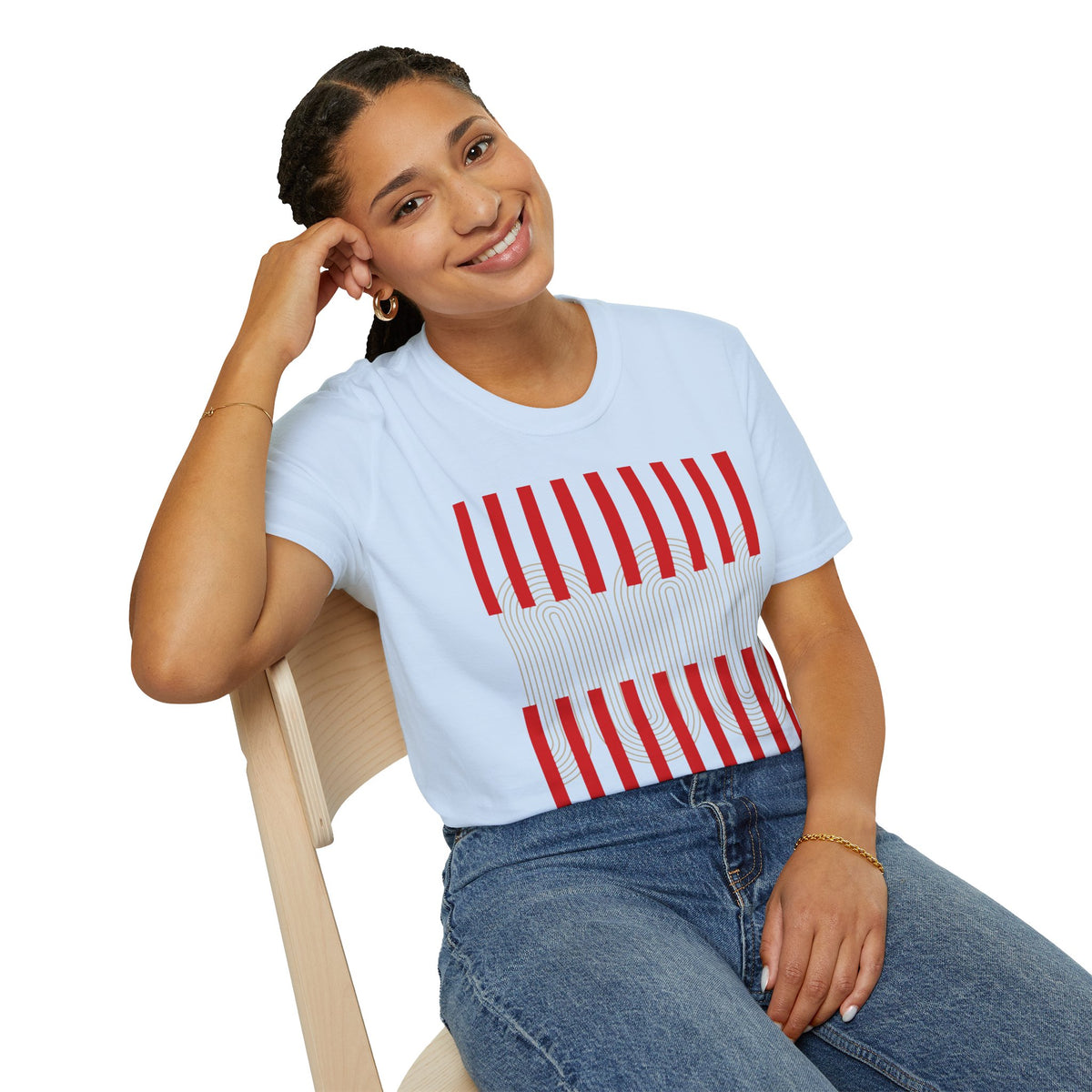 Minimalist Red Barcode T-Shirt