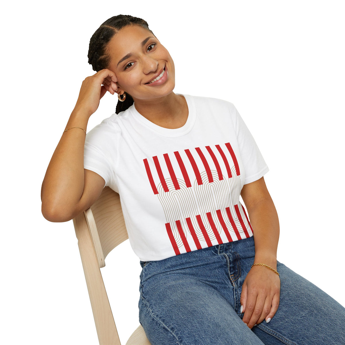 Minimalist Red Barcode T-Shirt