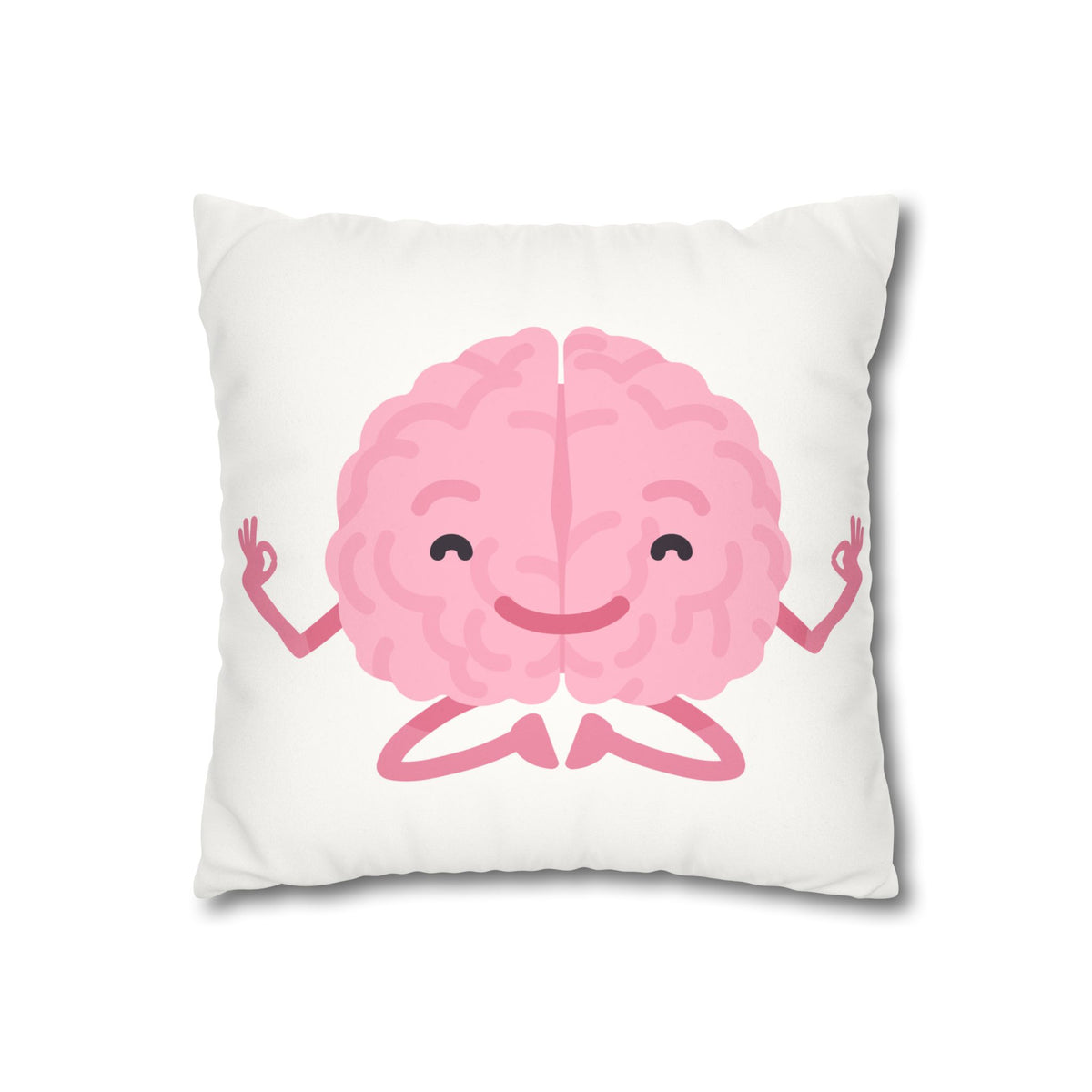 Crowned Brain Faux Suede Pillowcase