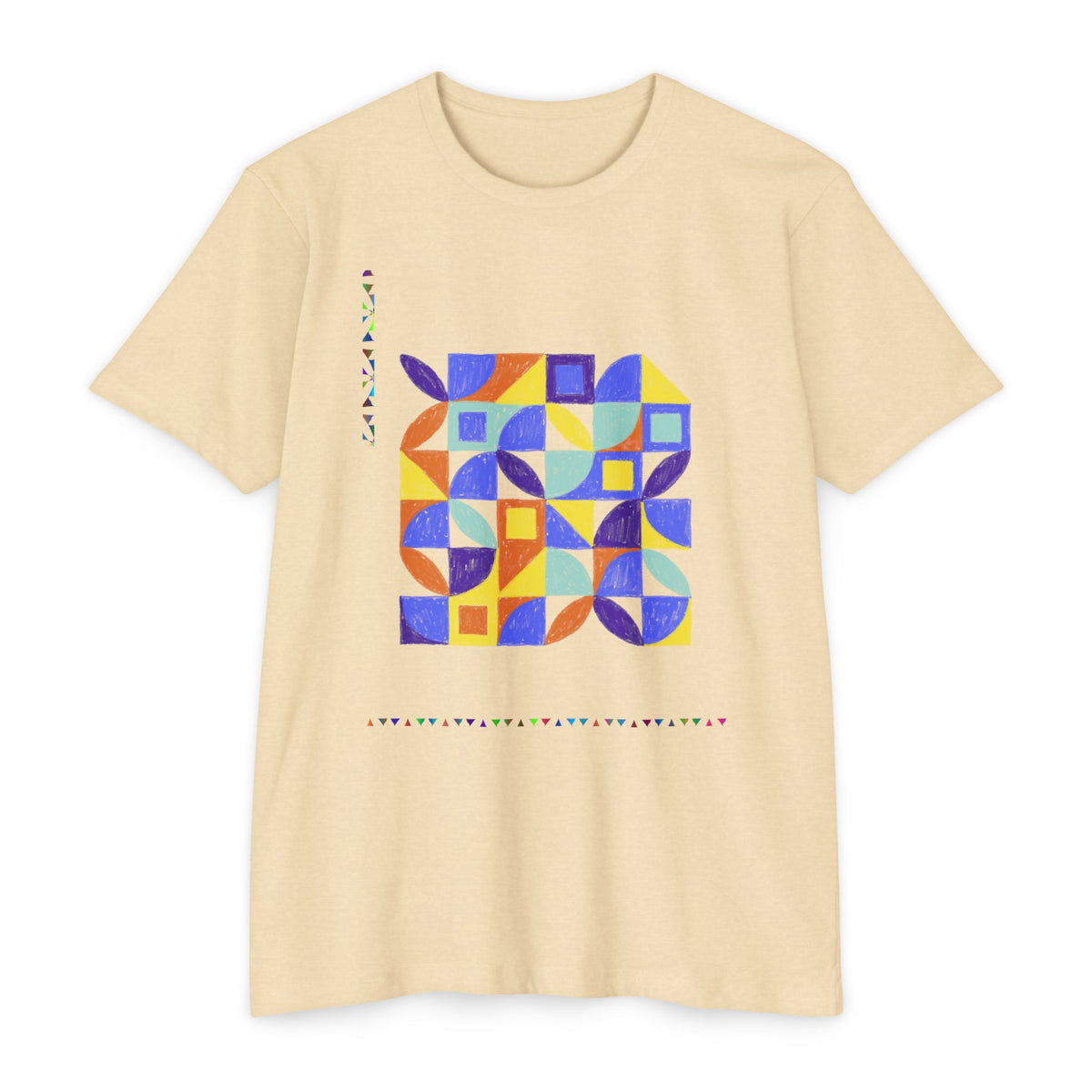 Retro Geometric Mosaic T-Shirt