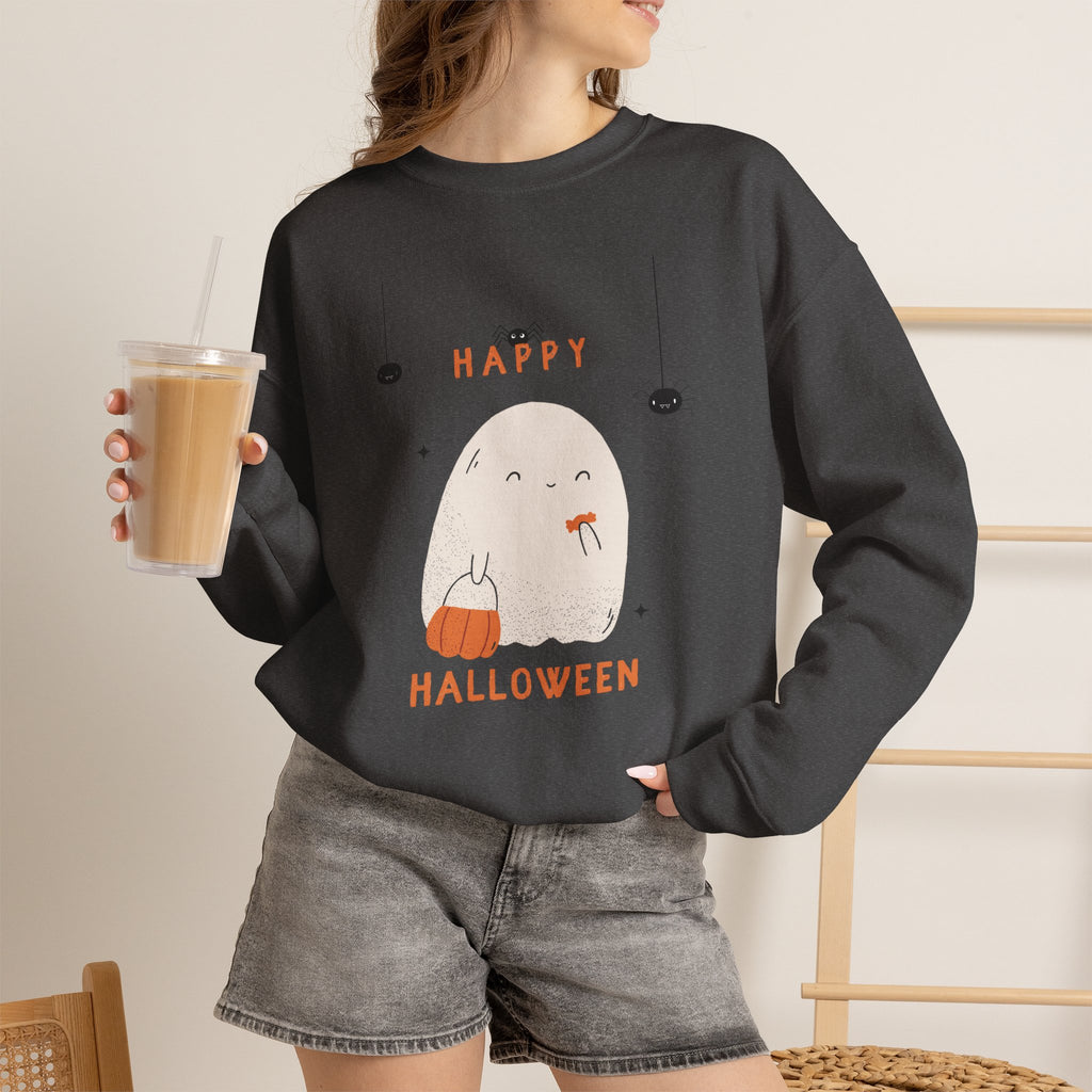 Cute Ghost Halloween Crewnec