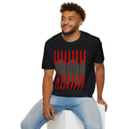 Minimalist Red Barcode T-Shirt