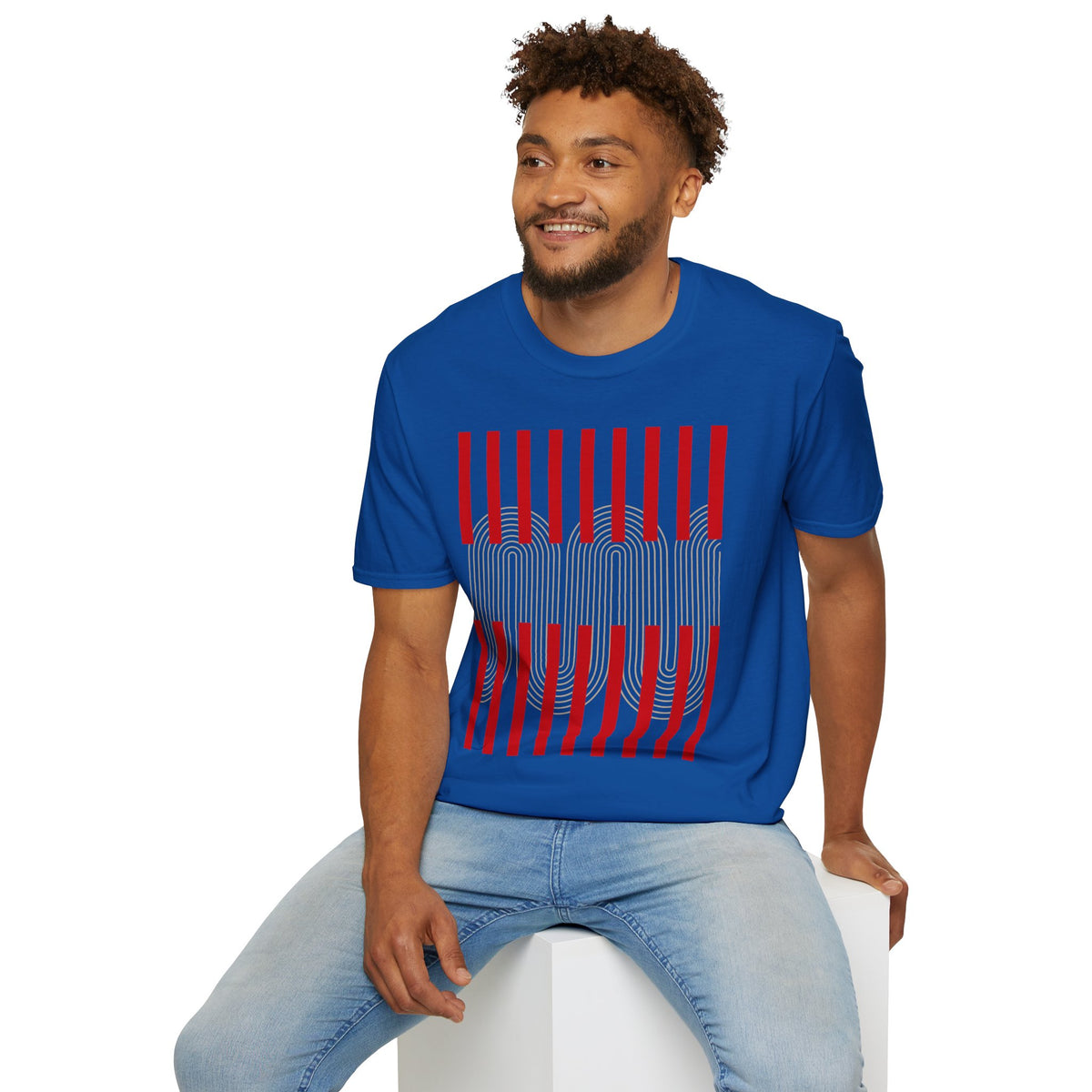 Minimalist Red Barcode T-Shirt